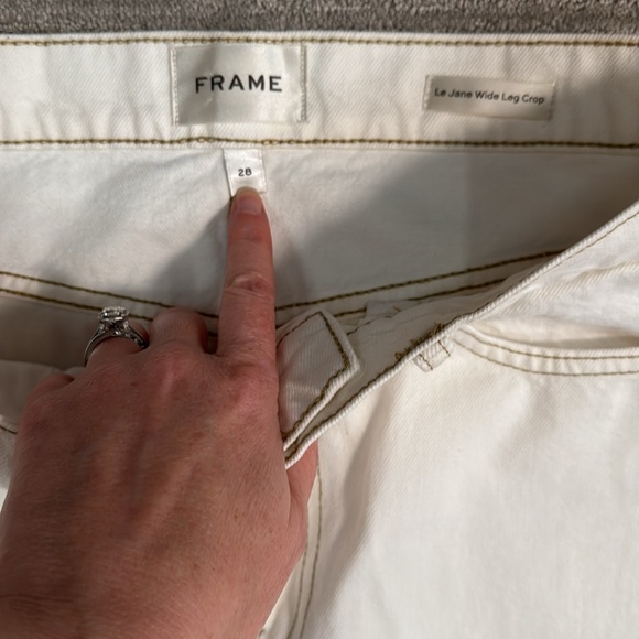 Frame Le Jane Wide Leg Crop in Au Natural NWT - Picture 6 of 12
